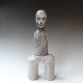 Folk Dancer, 2024, handbuilt stoneware, h.46x19x8cm., TerraDelft1