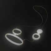 JB18-3 Necklace, 4 elements, porcelain-siver, l.45cm, TerraDelft