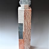SS23-4D Doosobject hoog, 2023, h.63x13,5x14cm, raku keramiek-glazuur-glas, TerraDelft1