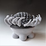 BvR22-07 The new Pokemon, porcelain-textile, h.24x35x31cm, TerraDelft1
