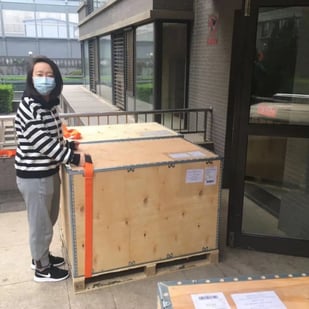 Boxes arrived in Beijing