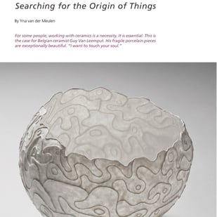 Guy van Leemput in New Ceramics