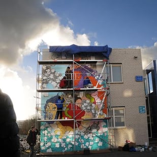 Mural by Wenna in Delft