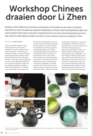 ZhenXi in KLEI keramiek magazine