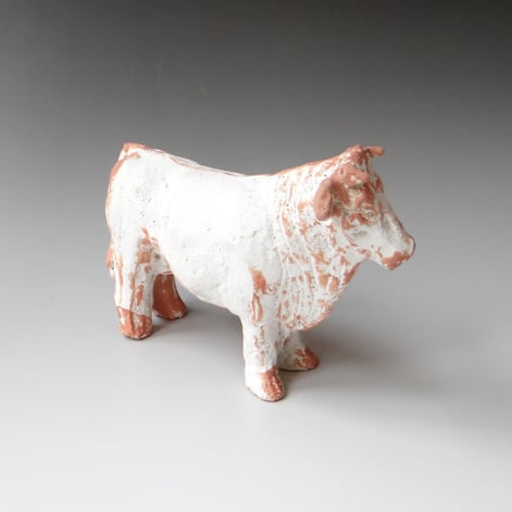 SP224 Charlois koe, 12x16,5x6cm, handgevormd, TerraDelft3