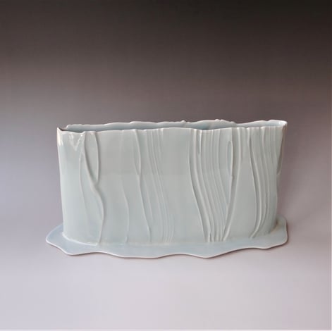 GH23D-G3 Flower Vase, 19x38x13cm, porcelain-celadon, TerraDelft2