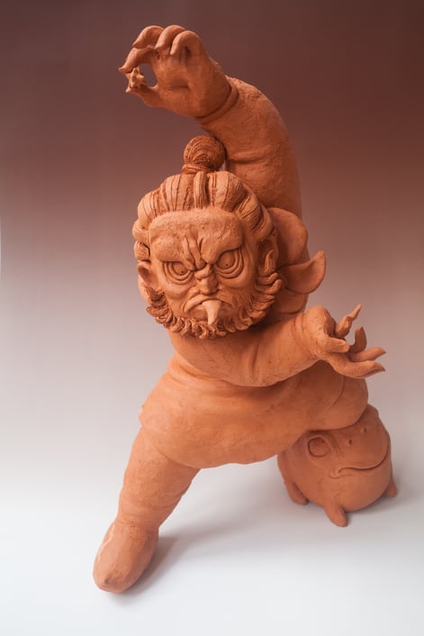 W10 Guardian, 2017, 52x37x26cm., terra cotta