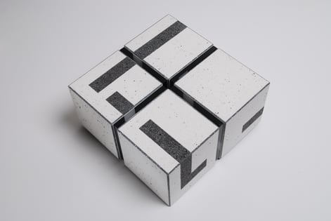 789 Cube Series 44, 2017,23x23xd11cm. Keramiek Plexiglas, Wand Xx  (23)