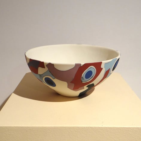 AL22-43 schaal, ingelegd porselein, h.8xd.18cm, TerraDelft