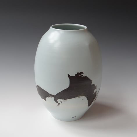 KB24-25 Wave, Porcelain-Ru-Basalt-Pink, 27.5xØ19cm, TerraDelft2