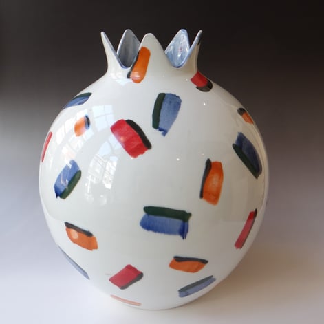 Pomegranate vase h.42xd.35cm
