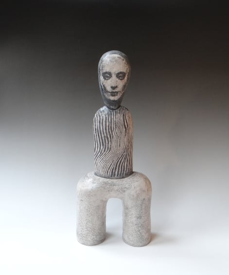 Folk Dancer, 2024, handbuilt stoneware, h.46x19x8cm., TerraDelft1