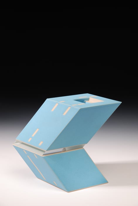 233 Balance,1991,stoneware Glaze, Plexiglas 23xh18.5cm Xx (2)