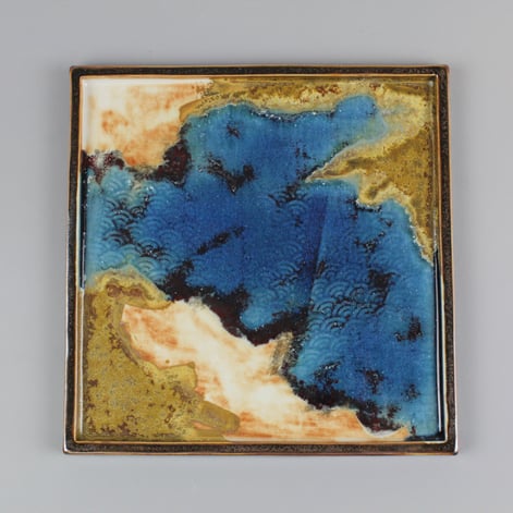 244 Blue in Desert, 21x21x1.5cm, 2023 v