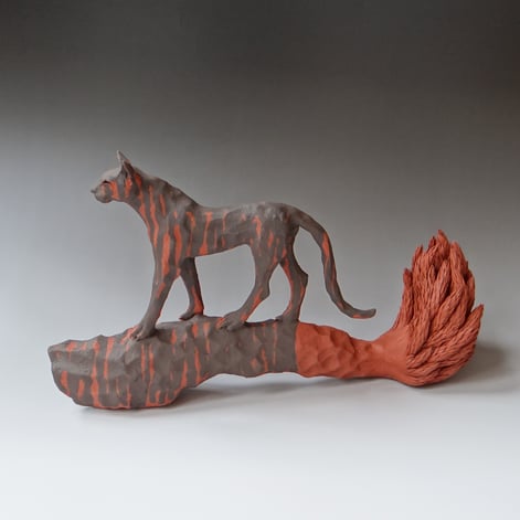 Hamadryade, earthenware-handbuilt, h.23x40x12cm, TerraDelft1